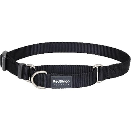 Red Dingo Red Dingo MC-ZZ-BB-ME Martingale Dog Collar Classic Black; Medium MC-ZZ-BB-ME
